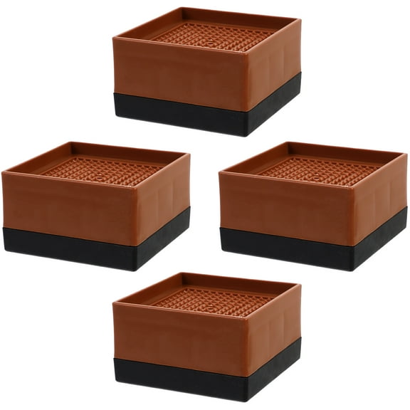 FOLOYORI Furniture Lifts Bed Furniture Risers Brown Practical 4Pcs