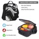 thumbnail image 5 of Balery Fluid Black White Paint Swirls Mochila escolar 3 en 1 para niños: mochila resistente con lonchera térmica y estuche para lápices. Mochila escolar para niños y niñas., 5 of 7