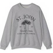 St. John Virgin Islands Sweatshirt, US Virgin Islands Saint John Crewneck Pullover, Unisex, St John Gift Souvenir