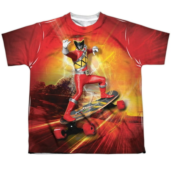 Power Rangers Men's  Skater Sublimation T-shirt White