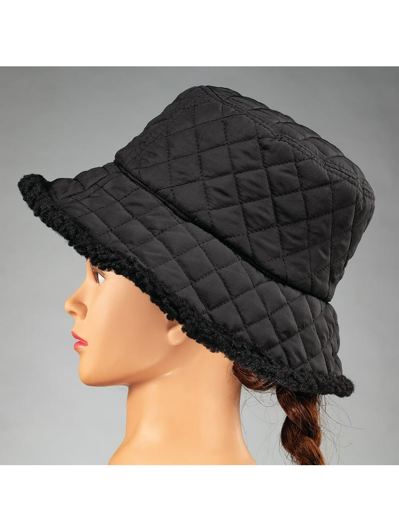 Reversible Sherpa Bucket Hat - 2-in-1 Sherpa Fleece  display picture 3