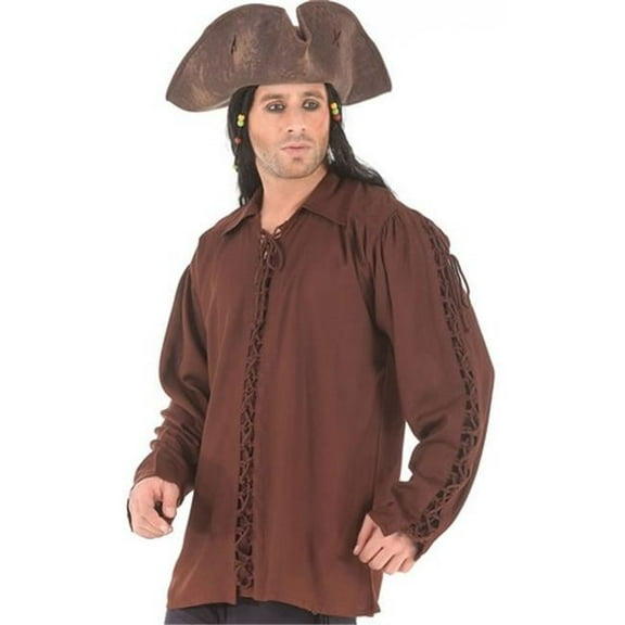The Pirate Dressing C1034 Patrickson Shirt- Chocolate - Extra Large