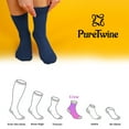 thumbnail image 4 of PureTwine Crew Socks for Women Soft Breathable Non-Binding Socks Bamboo Viscose Moisture Wicking Womens Dress Socks 6-Pack, 4 of 7