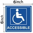 thumbnail image 2 of Disabled Wheelchair Symbol Labels Handicap Signs 6inch Disabled Wheelchair Accessible Symbol Labels 10pcs, 2 of 8