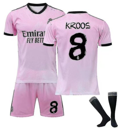 Real Madrid Pink Edition Kids Football Kits Soccer Jersey Training T