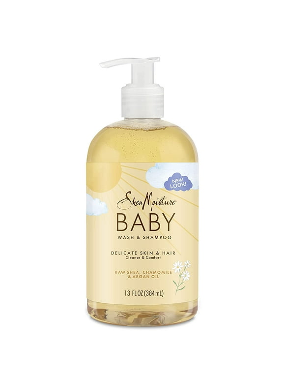 SheaMoisture Moisturizing Baby Head-to-toe Wash & Daily Shampoo with Raw Shea Chamomile & Argan Oil, 13 fl oz