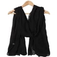 thumbnail image 5 of Bufandas de algodón para mujer Lady Light Soft Fashion Solid Bufanda Wrap Chal, algodón y lino, negro, una pieza, 5 of 5