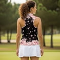 thumbnail image 3 of Yuyamidu Cherry Blossoms Ladies Golf Shirts 3 Buttons Tennis Sports Tops Casual Athletic Tank Tops Size S Anti Wrinkle Sleeveless Workout Shirts, 3 of 7