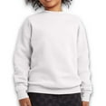 thumbnail image 3 of Hanes Youth Crewneck Sweatshirt GR36 Pullover Fleece Sweater White Color 50/50 Cotton/polyester 2 Pack, XS, 3 of 6