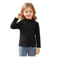 thumbnail image 4 of JFOPQVSM 3 Pack Toddler Girl Cute Long Sleeve Cotton Shirts Toddler Girls Fall Clothes Ribbed Tees Base Layer Tops for 1-8 Years, 4 of 6
