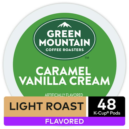 Green Mountain Coffee Caramel Vanilla Cream, Flavored Keurig K-Cup Pod, Light Roast, 48