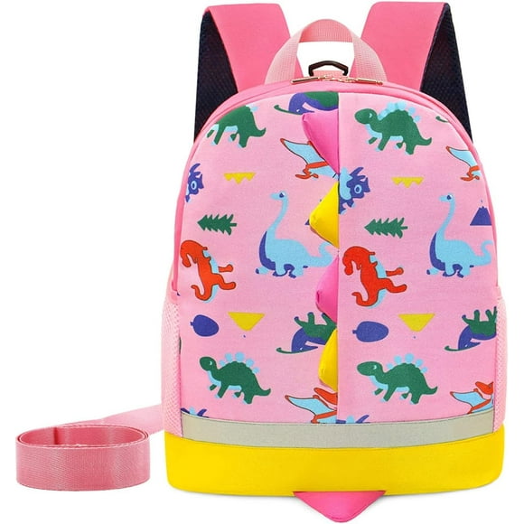 Kids Dinosaur Backpack Boys Toddler School Bag Backpack Rucksack (Pink(Size:L))