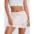 thumbnail image 4 of Rdhnmea Women's Sparkle Sequin Skirt Glitter Mini Skirt Belly Dance Skirt, 4 of 9