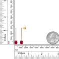 thumbnail image 6 of Gem Stone King 14K Yellow Gold Red Created Ruby and Lab Grown Diamond Dangle Earrings for Women | 2.36 Cttw | Gemstone July Birthstone | Cushion 7X5MM, 6 of 6