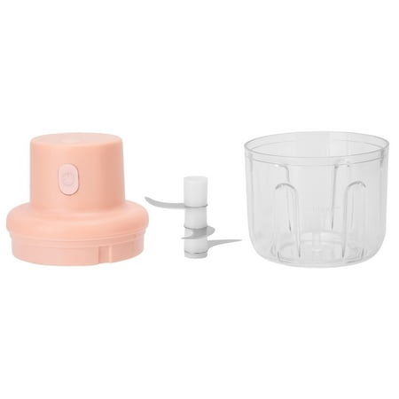 

Dioche 250ml Pink Electric Meat Grinder Food Chopper Mini Kitchen Shredder USB Charg YG
