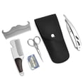 thumbnail image 2 of Kit de Barbe 6 Pcs Couteau de Rasage Lame Brosse à Barbe Ciseaux Sac de Rangement Ensemble de Modélisation, 2 of 5