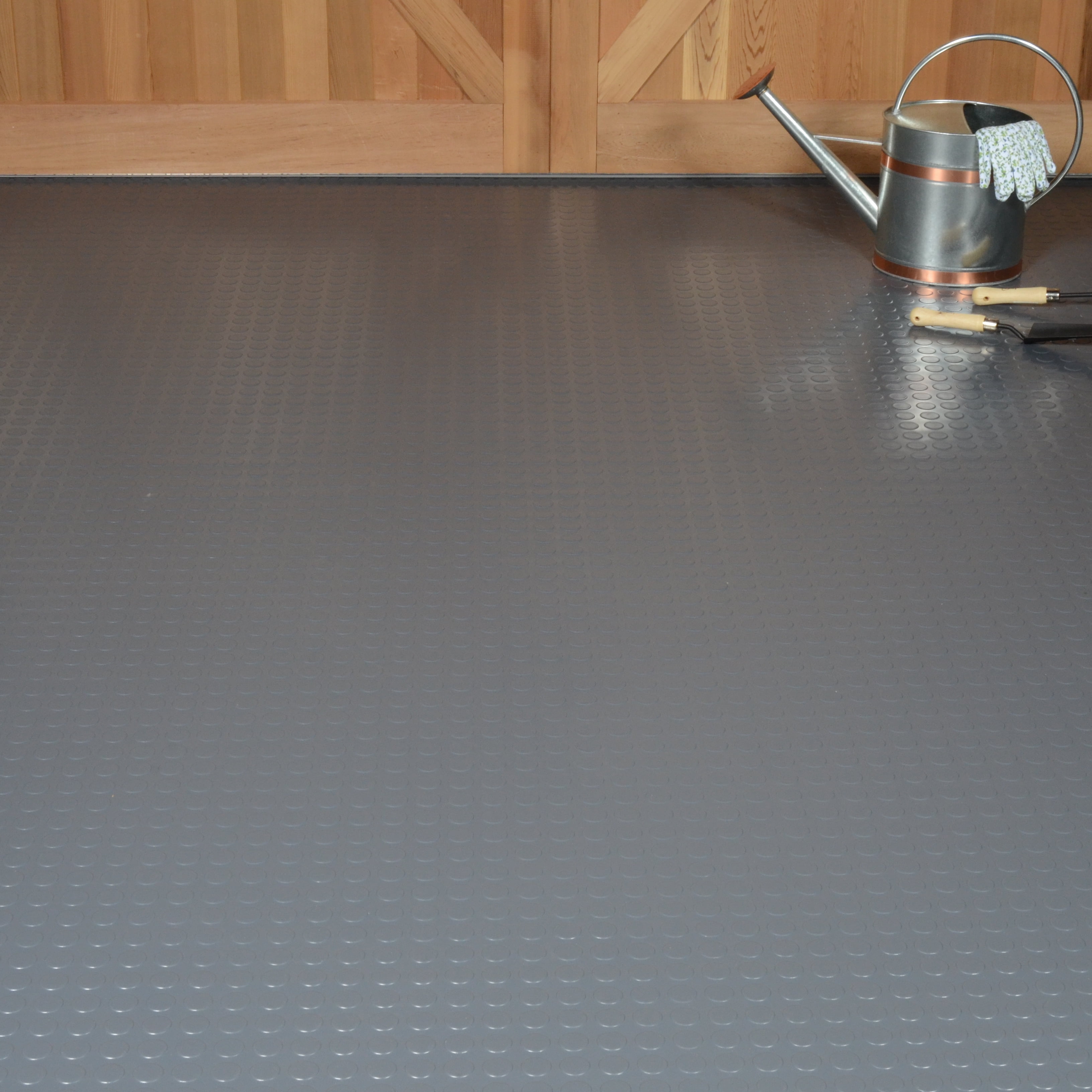 G-Floor Coin Vinyl Shed Flooring Cover - Slate Grey