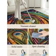 thumbnail image 5 of Colorful Peacock Area Rug for Bedroom 5x7 Ft Boho Abstract Feathers Polka Dots Super Soft fuzzy Throw Rug Non-Slip Fluffy Plush Indoor Floor Carpet for Living Room Nursery Home Decor, 5 of 8