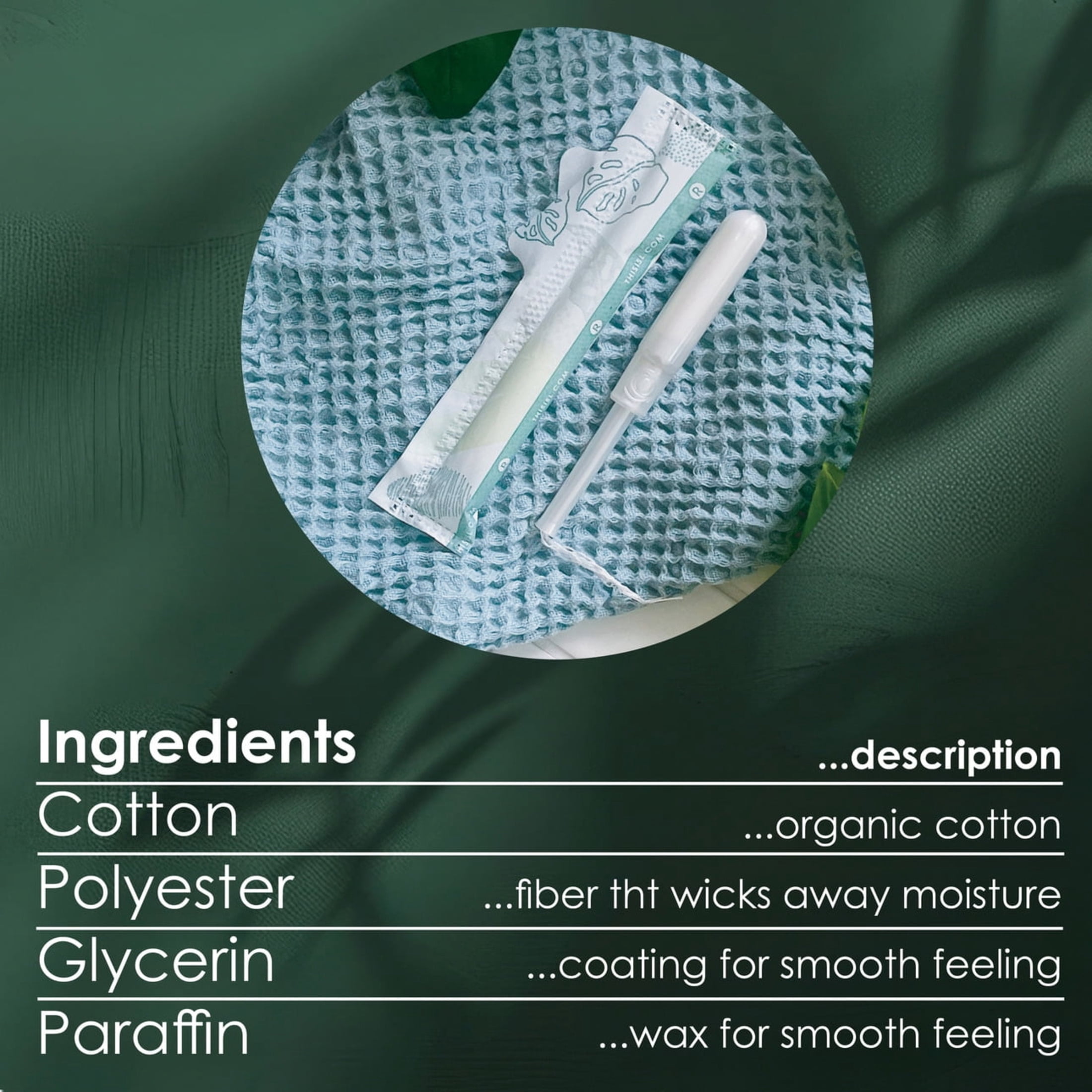 (2 pack) L. Organic Cotton Tampons Regular/Super Absorbency, 84 count