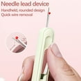 thumbnail image 2 of Blukids 2 in 1 Plug-in Needle Threader, Needle Threader Seam Ripper, Stretchable Remover Needle Threading Tool for Sewing, Crafts and Knitting Unthreading Supplies(Purple), 2 of 5