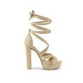 thumbnail image 3 of BLISSFUL STEP Sandales à Talons Hauts Épais à Plateforme à Lacets pour Femmes, 3 of 7