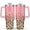 Pink Leopard Print-4, variant on Mini Flower 40 Oz Tumbler with Handle Lid and Straw, Stainless Steel Double Walled Vacuum Insulated Cup, Cute Anniversary Wedding Birthday Gifts Tumbler for Women Men Friends Outdoor Indoor