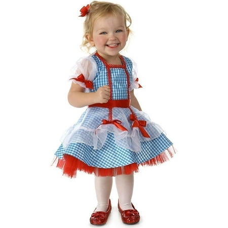 Baby Girls Dorothy Blue Checker Mesh Overlay Trims Halloween Costume