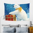 thumbnail image 7 of ZFLMY Polar Bear Suitcase Snow Wall Hanging 100% Polyester for Bedroom Living Room Dorm Decorations 60x40in, 7 of 7