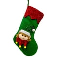 thumbnail image 2 of Christmas Stockings 18 Inch Large Christmas Stockings for Gifts for Boy & Girl Perfect Xmas Decor for Home and Christmas Parties Green/ Christmas Elf Large Socks Decoration Sn2411B, 2 of 8