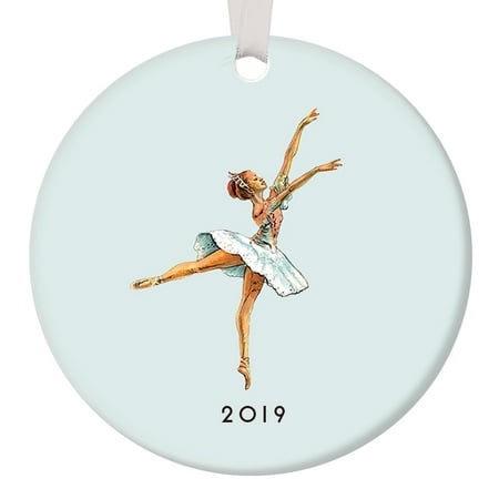 Vintage Nutcracker Ballerina Ornament 2019, Pastel Sugarplum Fairy Ballet Porcelain Ornament, 3