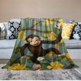 thumbnail image 2 of ARISTURING Cute Monkey Throw Blankets for Couch Bedroom Camping Soft Fluffy Cozy Warm Luxury Flannel Cute Animal Blanket Children's Size Gifts for Women Boys Girls for Kids, 2 of 6