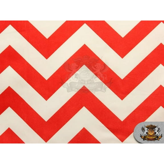 Polyester Satin Chevron Fabric RED / 60" Wide / Sold by the yard