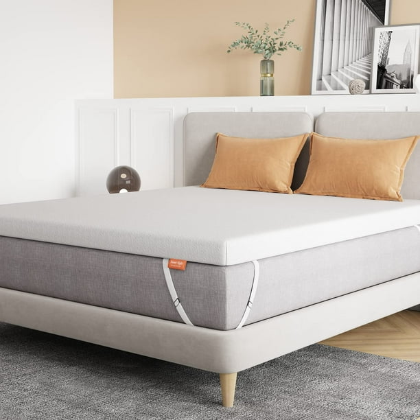 KUSONG 4 Inch Twin XL Mattress Topper, High Density Memory Foam