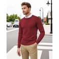 thumbnail image 4 of COOFANDY Men's Crew Neck Knitted Pullover Slim Fit Lightweight Sweatshirt all-Season Casual Dressy Wear, 4 of 6