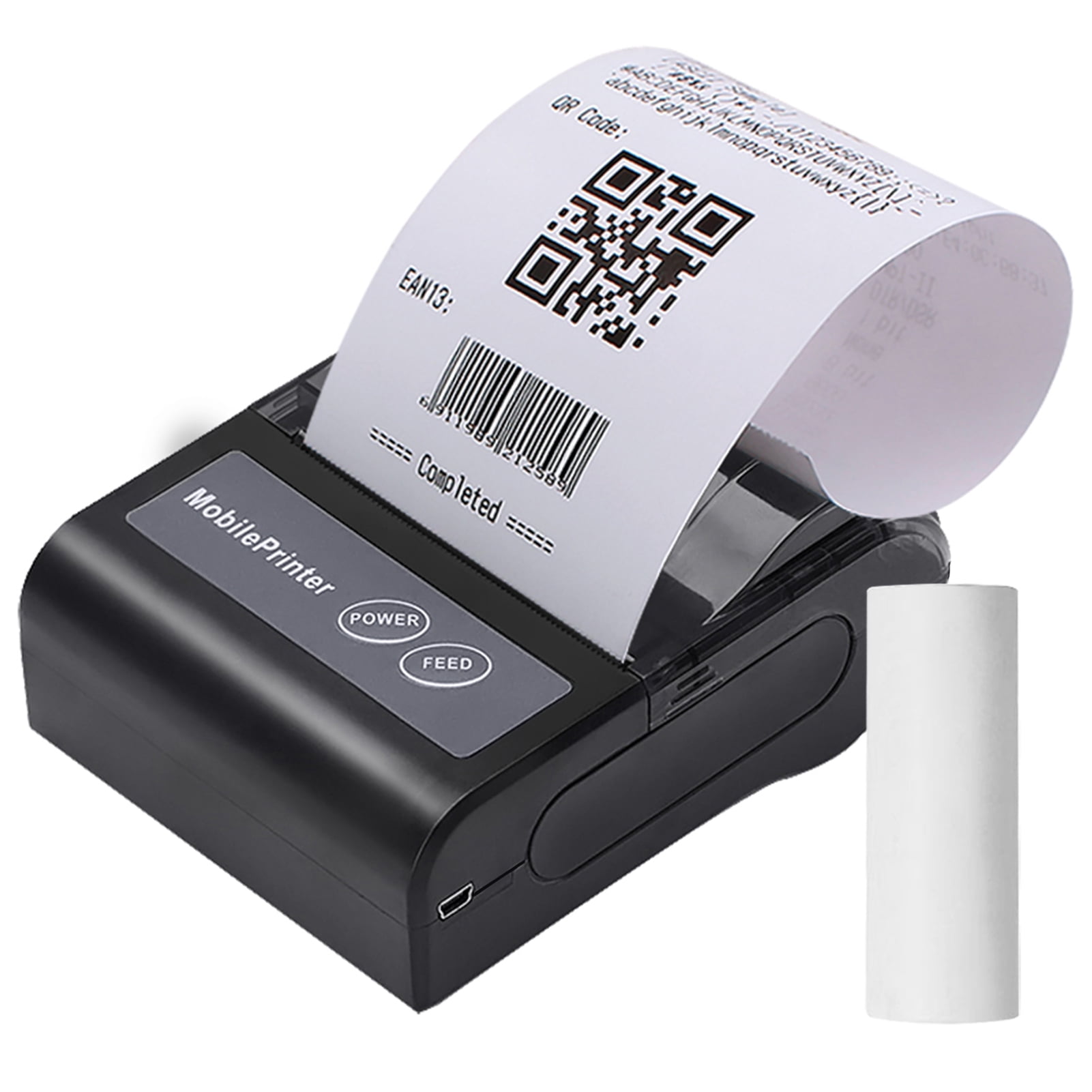 Portable BT 80mm Thermal Receipt Printer Mini Bill POS Mobile Printer with  Rechargeable Battery Support ESC/POS Compatible with Android iOS Windows  for Restaurant Supermarket Kitchen Office 