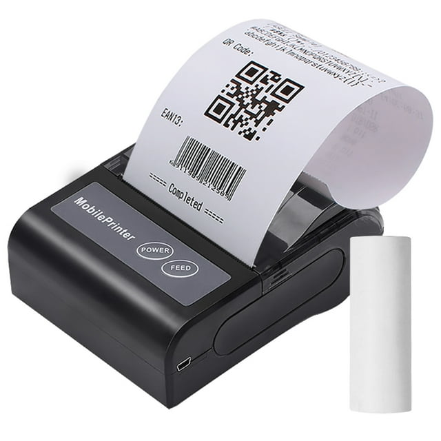 moobody Portable 80mm Facture d'Imprimante de Reçu Thermique POS Imprimante Mobile avec Support de Batterie Rechargeable ESCPOS Compatible avec les Fenêtres iOS Android pour Restaurant Supermarché Cuisine Bureau Petit