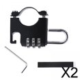 thumbnail image 1 of Cerradura de casco DYNWAVEMX de combinación portátil de aleación para motocicleta y bicicleta 2 piezas, 1 of 8