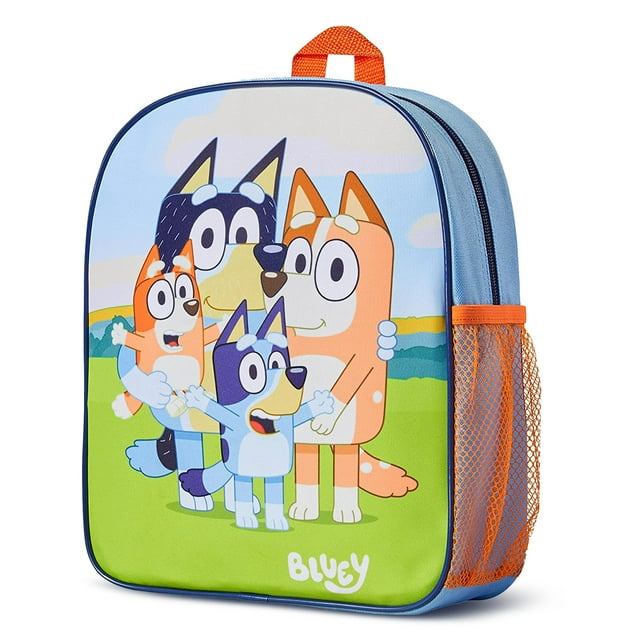 Mochila Bluey Kids con interior espacioso y bolsillos laterales de malla