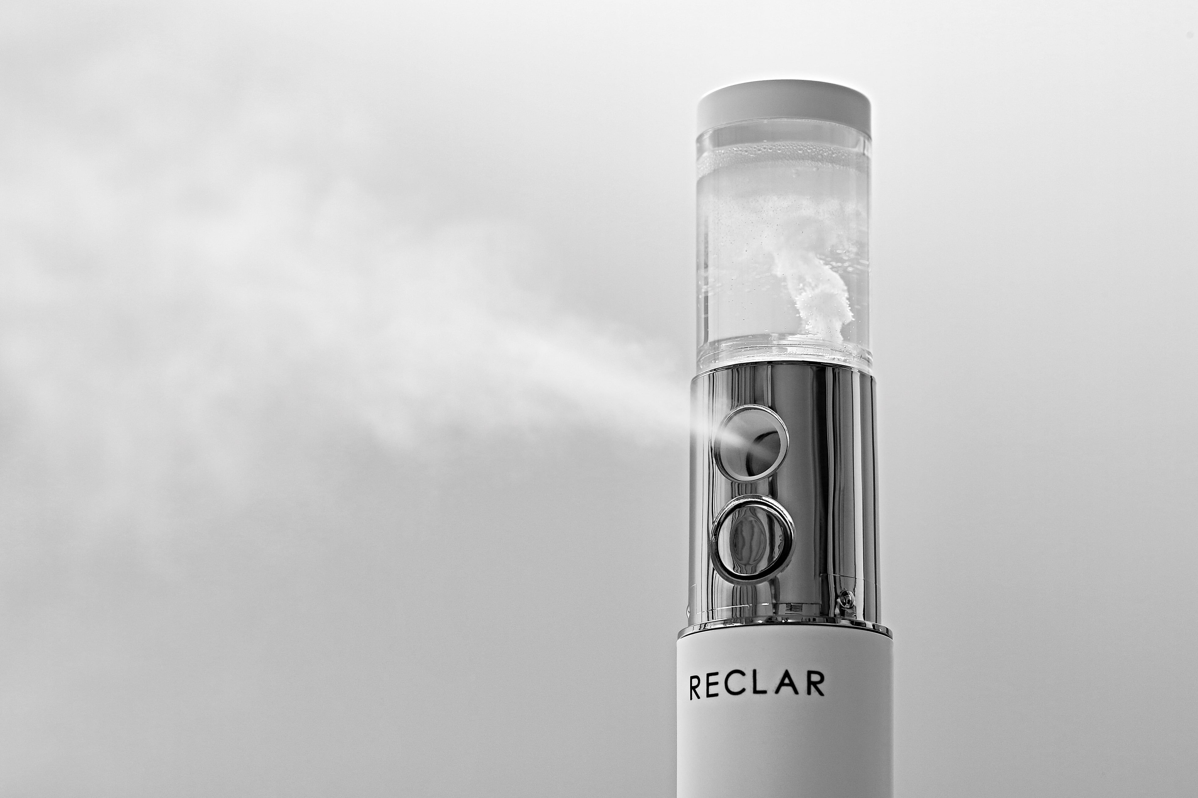 Reclar Ion Care Mist Sprayer (White) - Korean Skin Care, Portable Facial Mister for Hydration & Refreshment, UV Light, Compatible with Camellia Essence Facial Mist