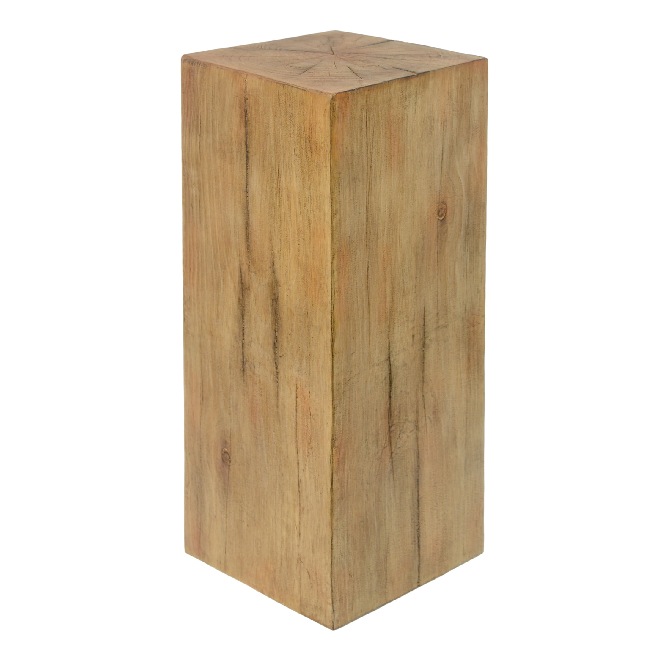 Christopher Knight Home 33.75" MGO End Table, Wood-Look Square Design, Indoor Outdoor Side Table, Natural Finish, Set of 2