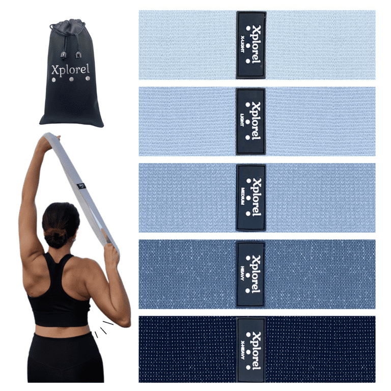 Xplorel Hybrid Loop Resistance Bands for Exercise 5 Pack Gray