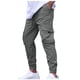 thumbnail image 2 of Pantalones largos estilo cargo para hombre, informales, holgados, con bolsillos y cordón, para ejercicio al aire libre, de poliéster., 2 of 7