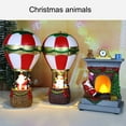 thumbnail image 5 of Resin Christmas Statues Handmade Hot Air Balloon Snowman Holiday Ornaments Small Thanksgiving Xmas Birthday Gifts Figurines Farmhouse Table Tiered Tray Decorations, 5 of 9