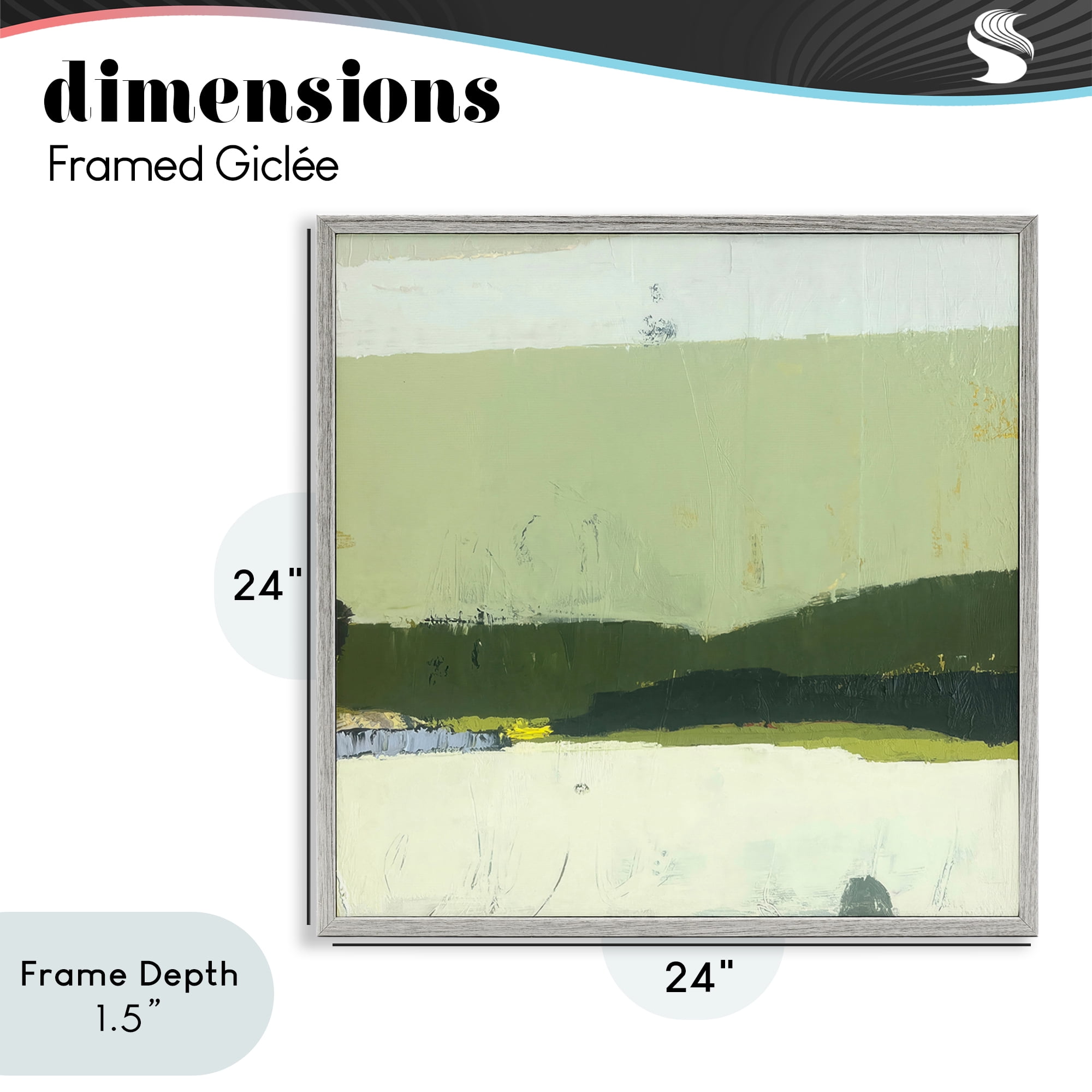 Stupell Industries Bloom Serene Layered Landscape Gray Framed Giclee Art, design by Julia Foug