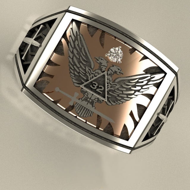 Anillo de águila bicéfala tendencia de personalidad nuevos accesorios para hombres-14-KYRA0973 oso de fresa Electrónica