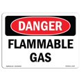 thumbnail image 1 of SignMission OS-DS-D-57-L-1234 Signe de Danger OSHA - Gaz Inflammable, 1 of 1
