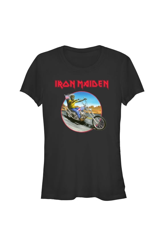Juniors Iron Maiden High Road Eddie T Shirt