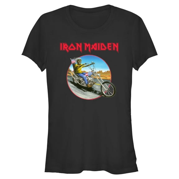 Juniors Iron Maiden High Road Eddie T Shirt