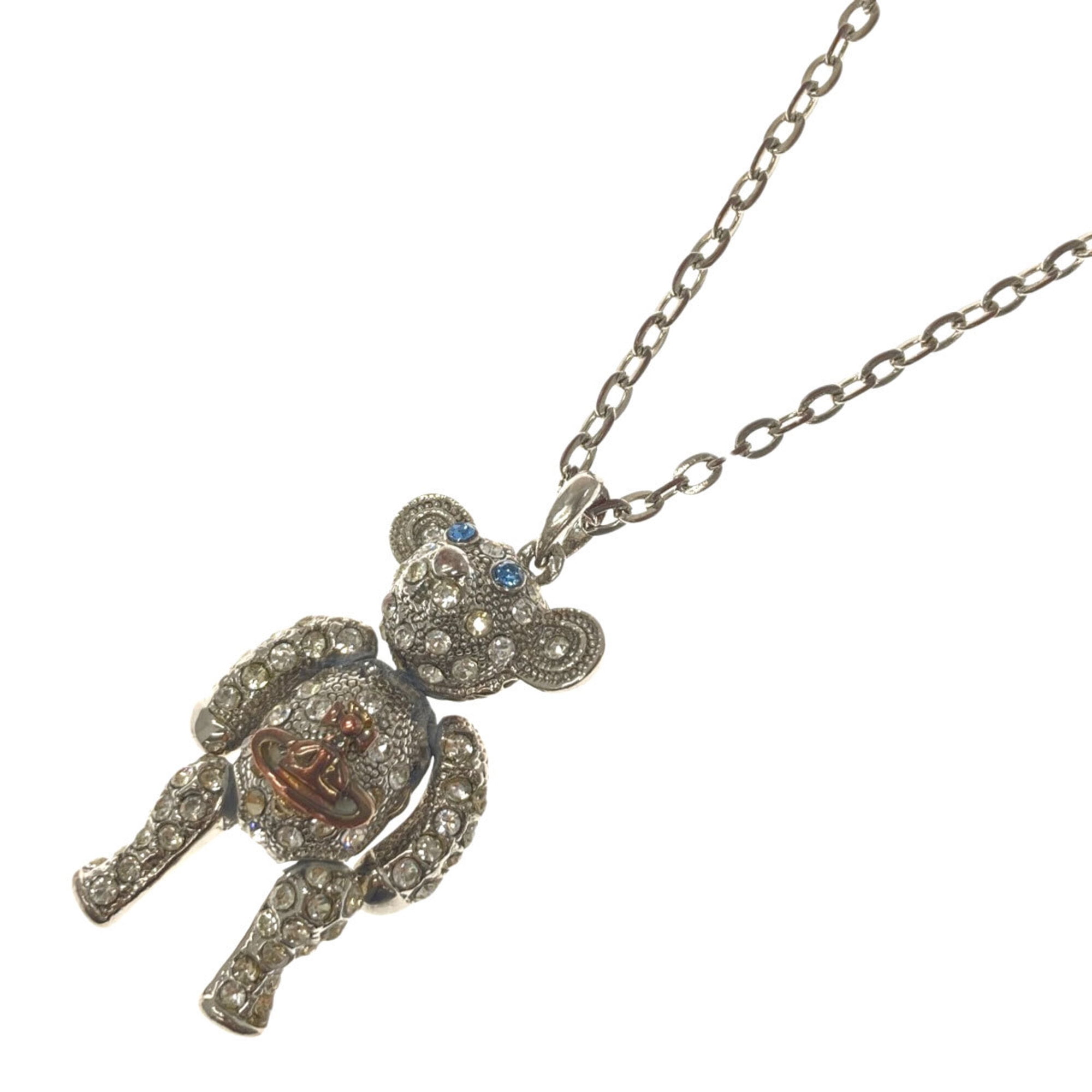 Pre-Owned Vivienne Westwood Crystal Teddy Bear Rhinestone Necklace 