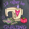 thumbnail image 3 of CafePress - I'd Rather Be Quilting Women's Dark T Shirt - Women's Traditional Fit Dark T-Shirt, 3 of 4